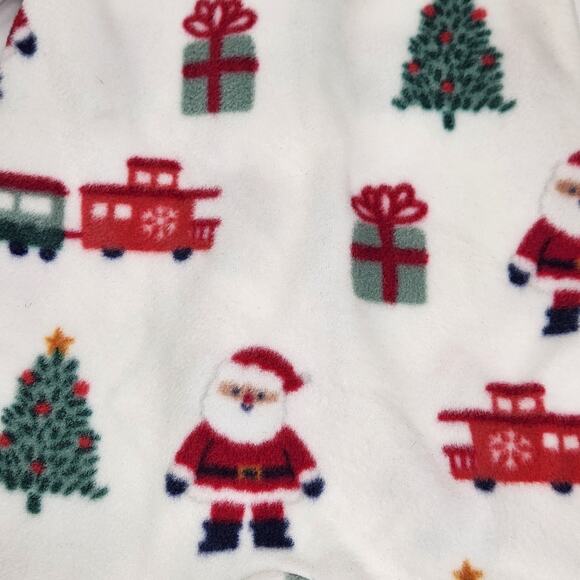 Carter's Just One You Newborn Holiday Christmas Fleece Footed Sleeper Pajama - Picture 3 of 6